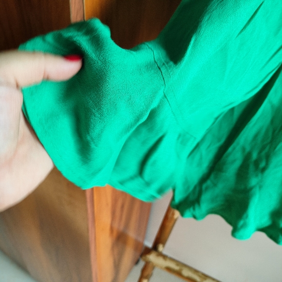 Plus Size Mint Peplum Top - Picture 10 of 11